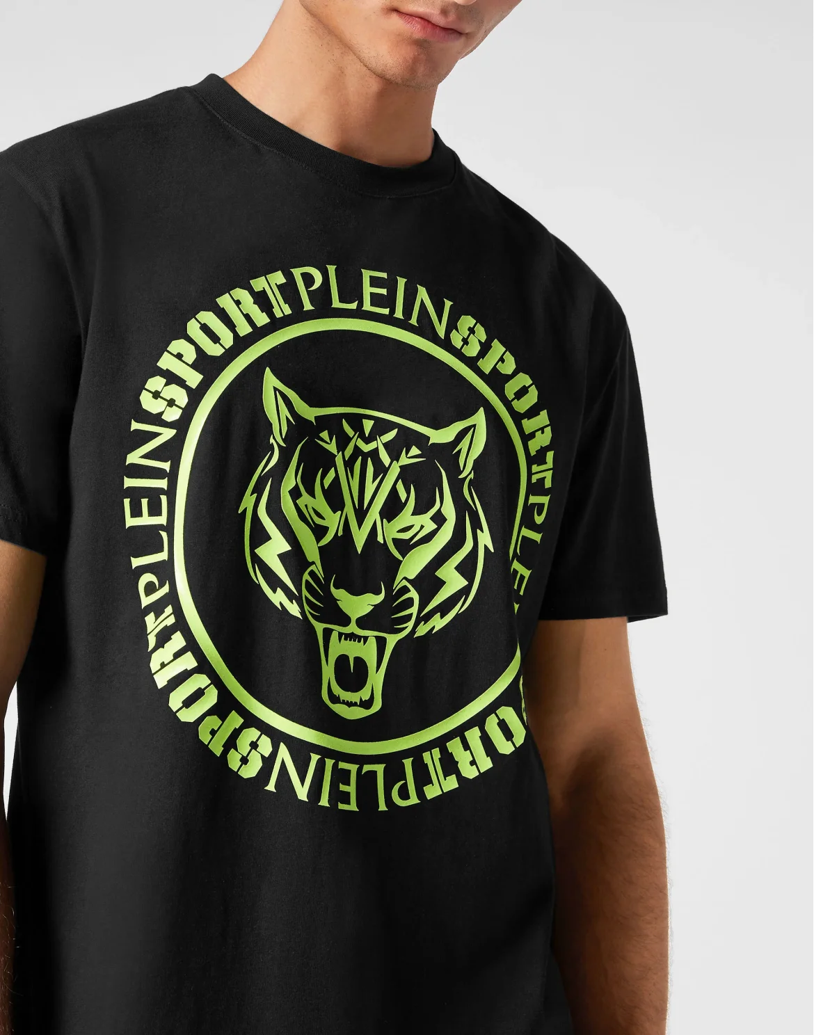 T-shirt Round Neck Carbon Tiger, цвет: Зеленый
