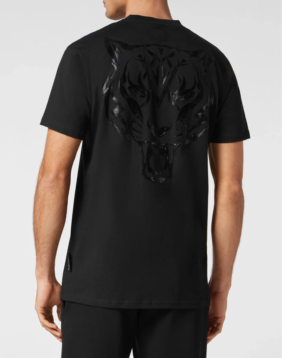 T-shirt Round Neck Tiger, цвет: Черный