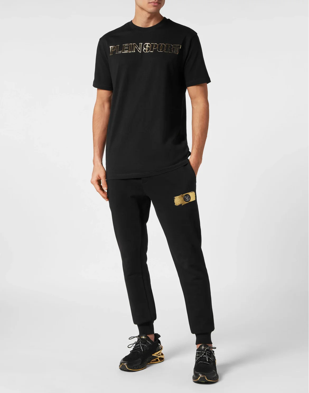 T-shirt Round Neck Tiger, цвет: Черный
