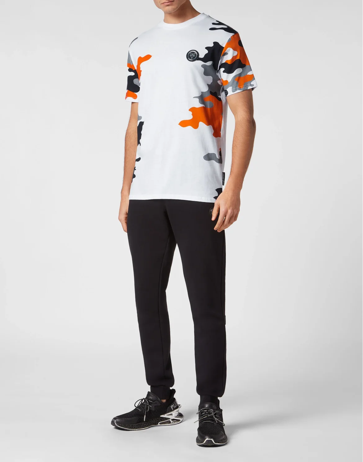 T-shirt Round Neck Camouflage, цвет: Мультиколор