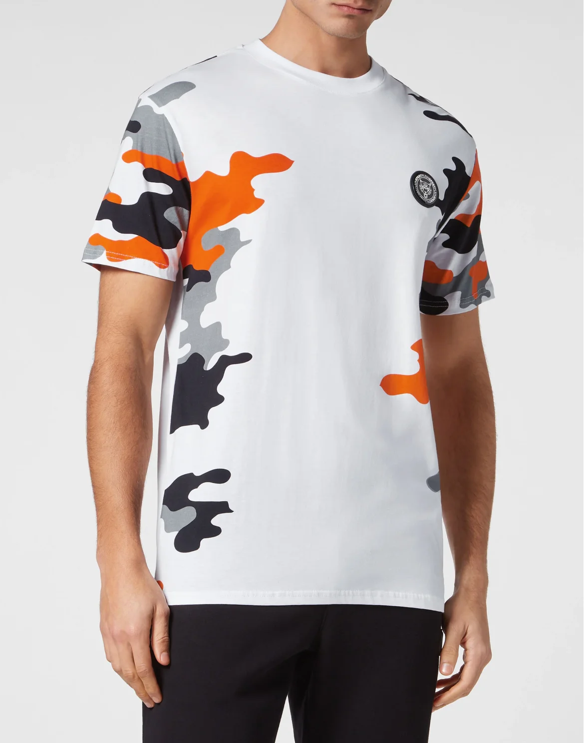 T-shirt Round Neck Camouflage, цвет: Мультиколор
