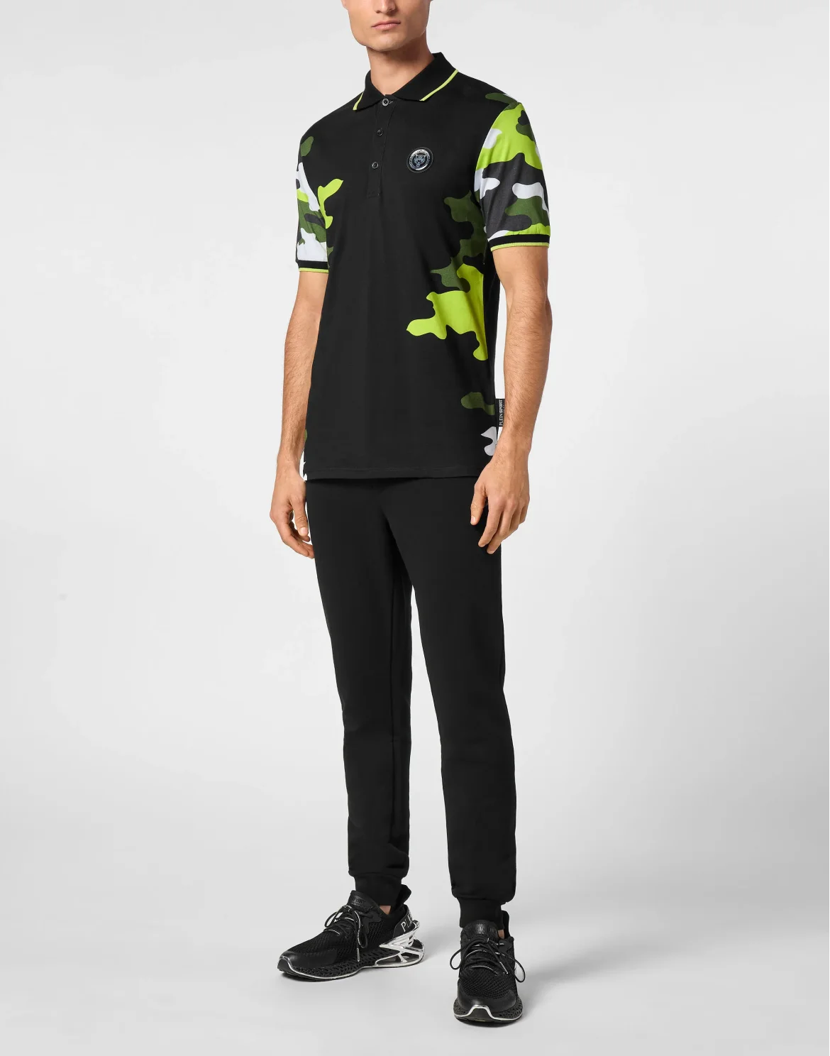 Polo shirt SS Camouflage, цвет: Черный