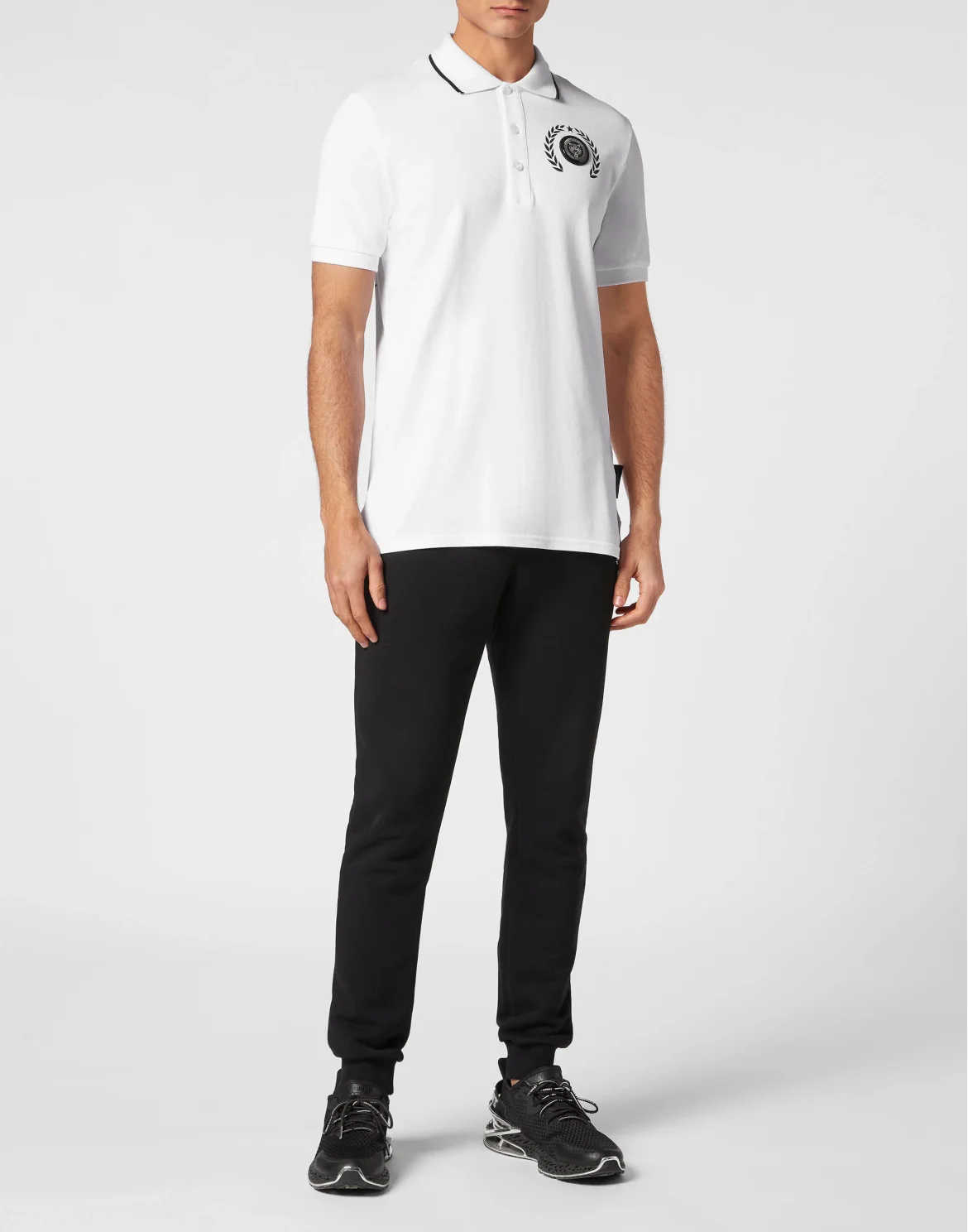 Polo Shirt Slim Fit SS Carbon Tiger, цвет: Черный