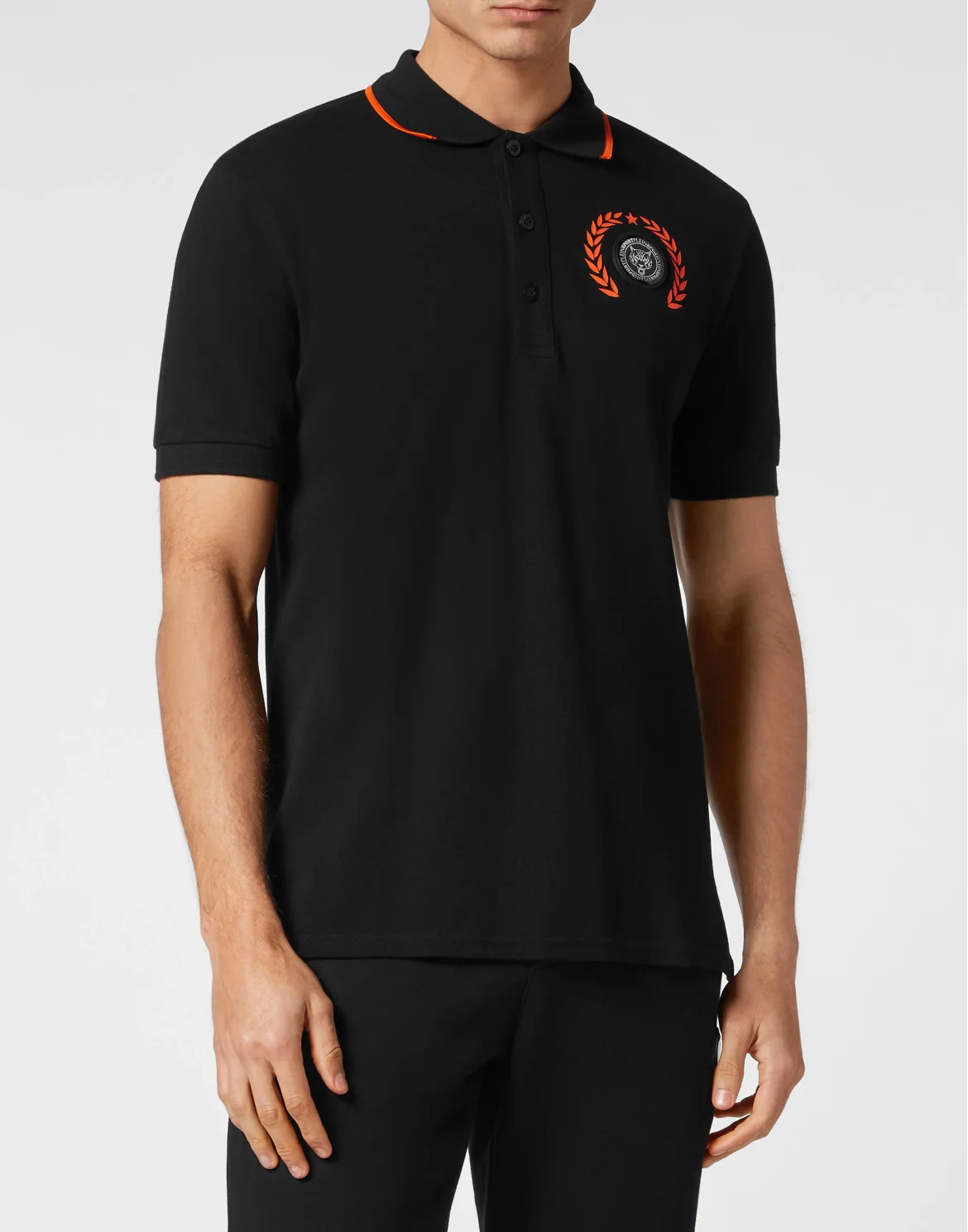 Polo Shirt Slim Fit SS Carbon Tiger, цвет: Черный