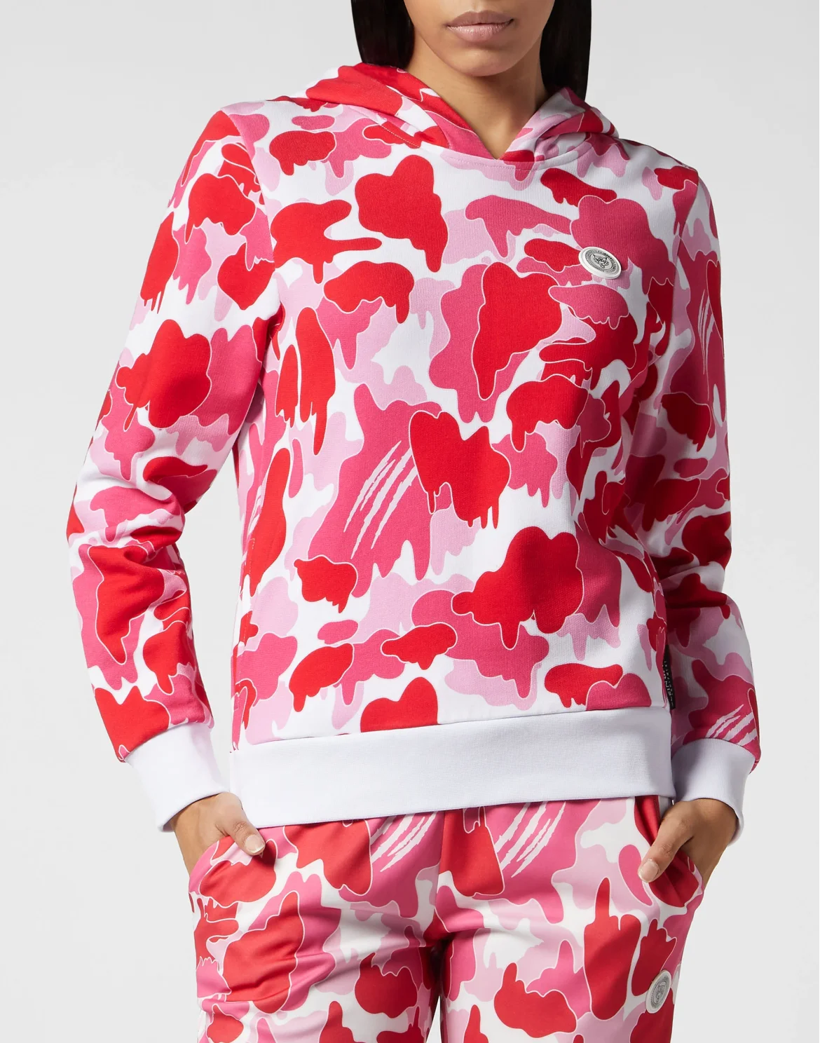 Hoodie Sweatshirt Camouflage, цвет: Розовый