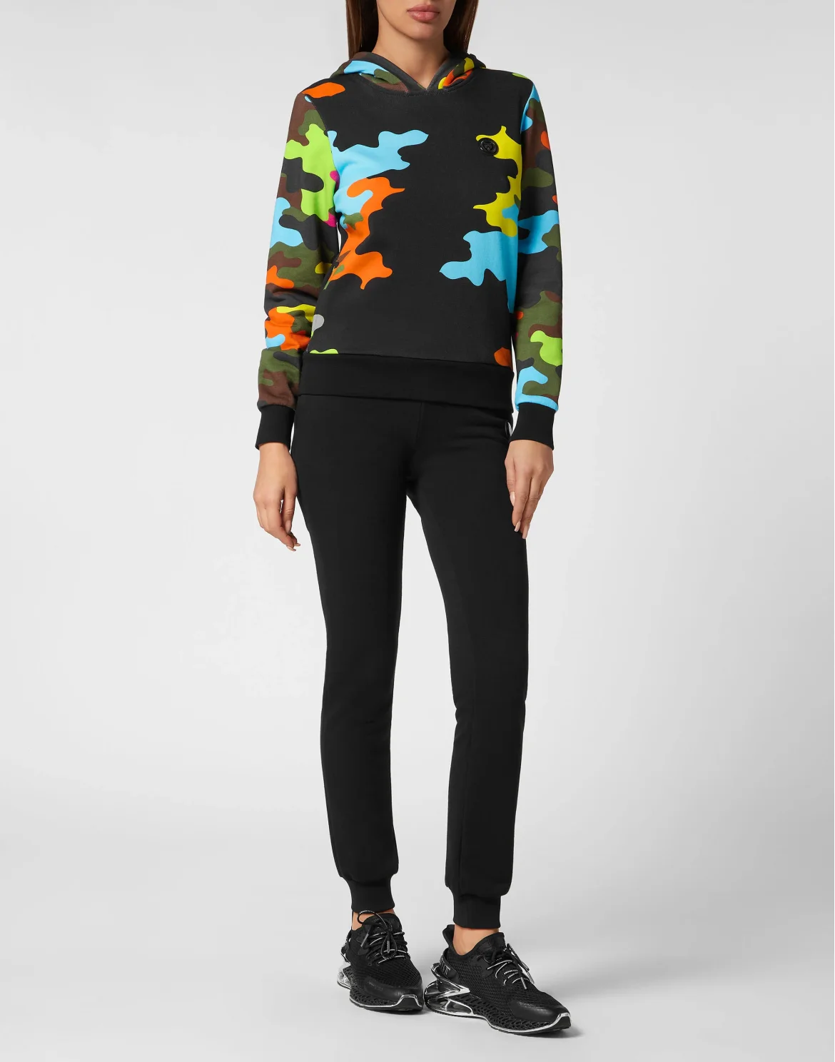 Hoodie Sweatshirt Camouflage, цвет: Черный
