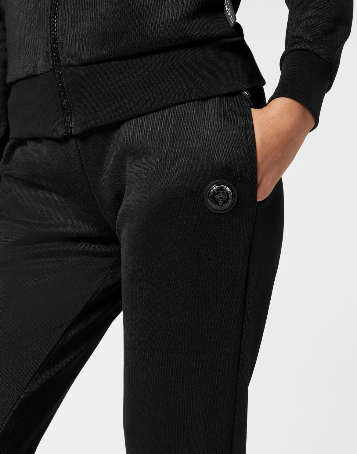 Triacetate Jogging Tracksuit: Top/Trousers Basic, цвет: Черный