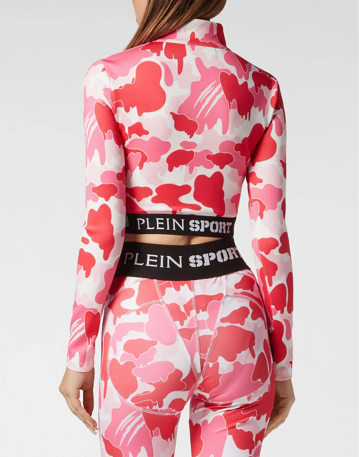 Cropped Jogging Top LS Camouflage, цвет: Черный