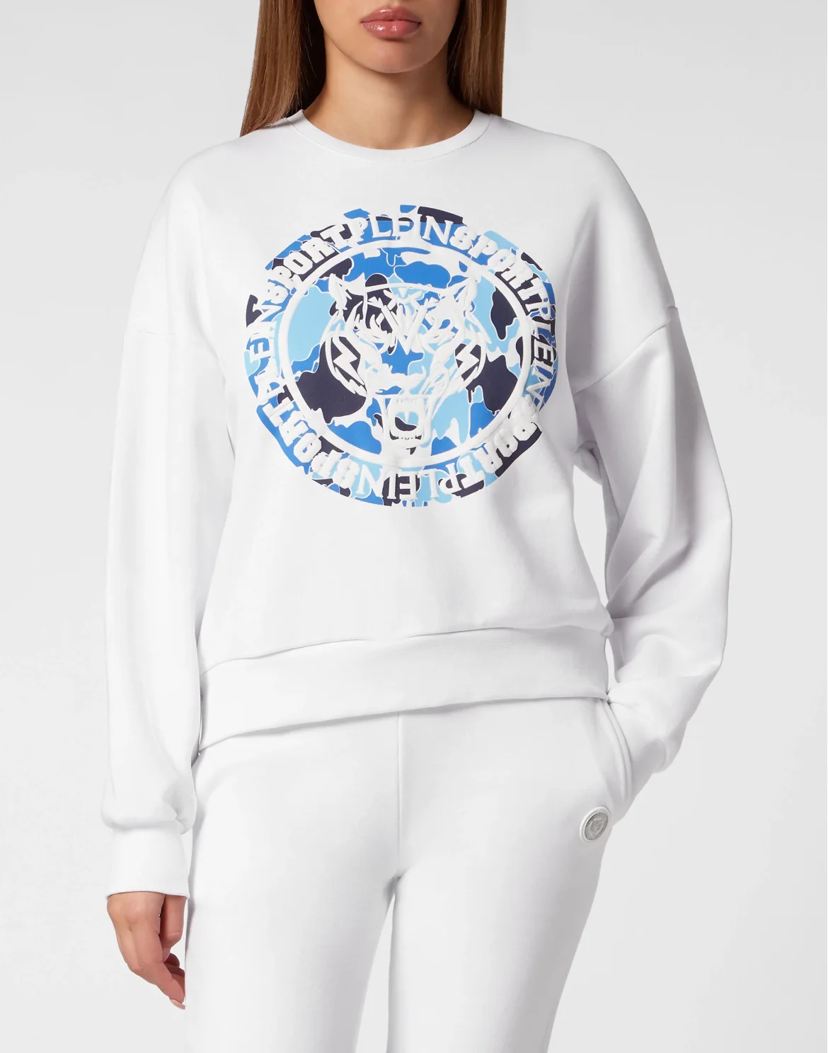 Sweatshirt LS Carbon Tiger, цвет: Белый