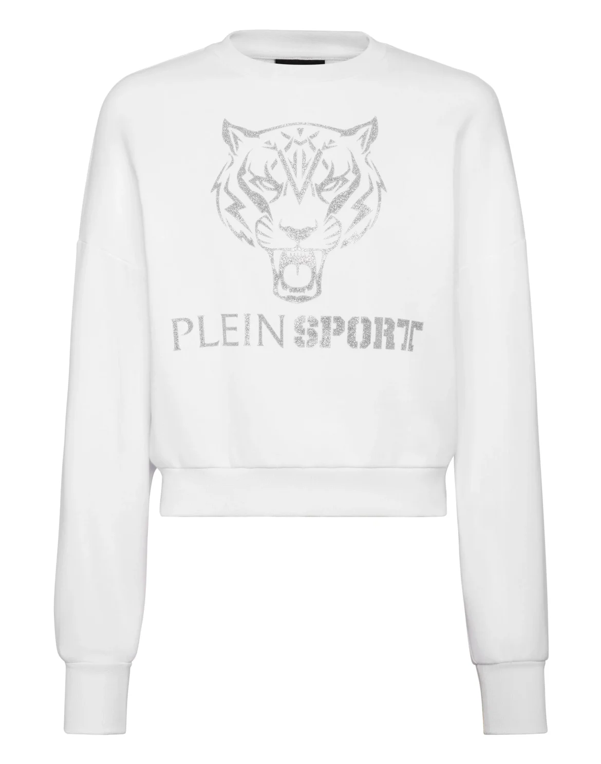 Cropped Hoodie Sweatjacket Tiger, цвет: Белый