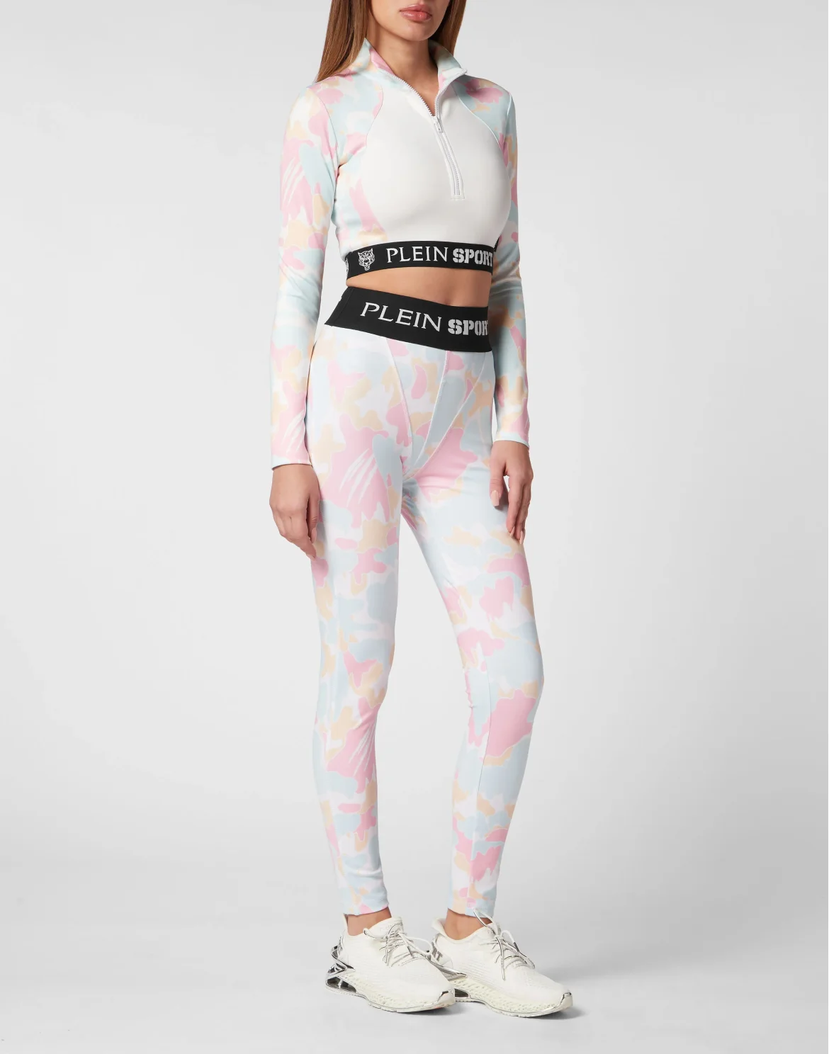 Jogging Push Up Cutting Leggings Camouflage, цвет: Бирюзовый
