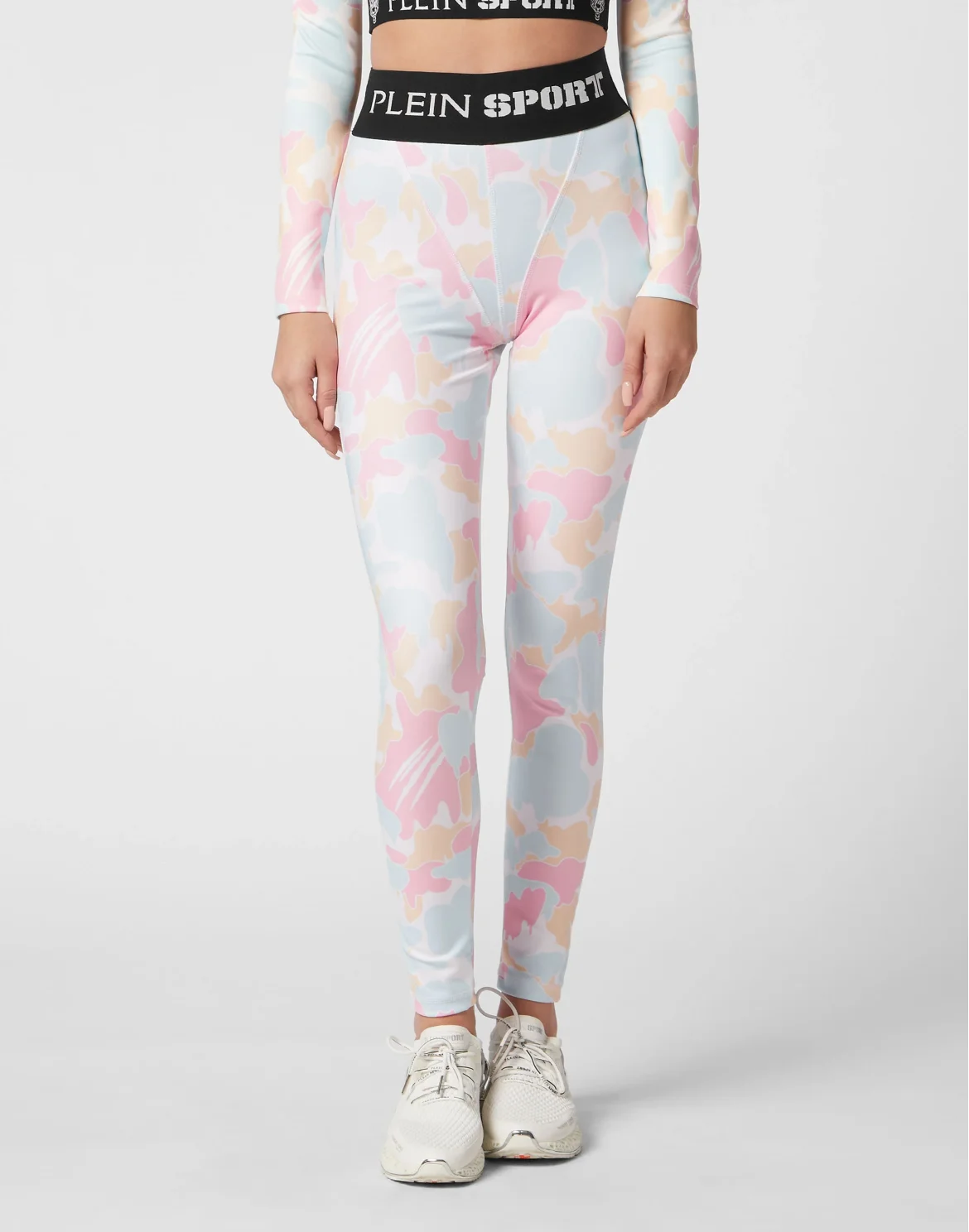 Jogging Push Up Cutting Leggings Camouflage, цвет: Бирюзовый