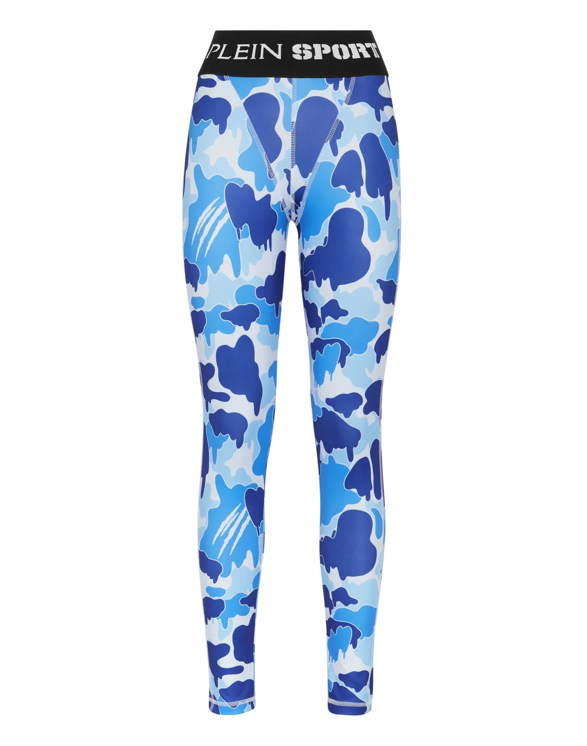 Jogging Push Up Cutting Leggings Camouflage, цвет: Синий