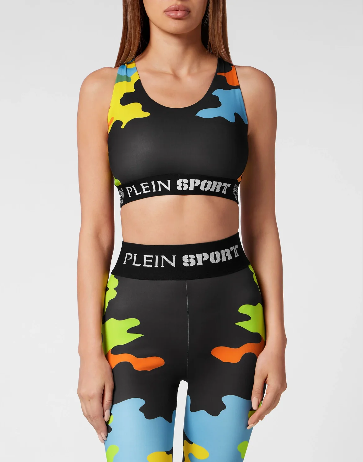 Jogging Bra Camouflage, цвет: Черный