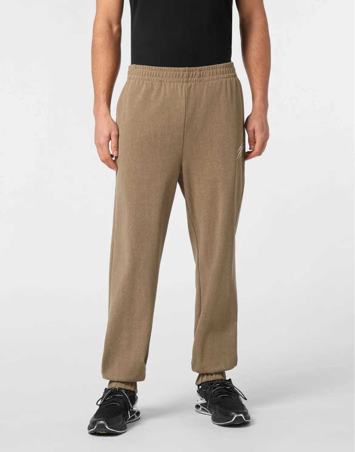 Cold Dye Loose Fit Jogging Pants Scratch, цвет: Серый