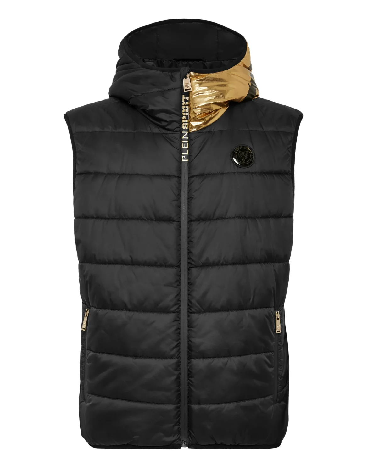Vest Hoodie Laminated Scratch, цвет: Черный