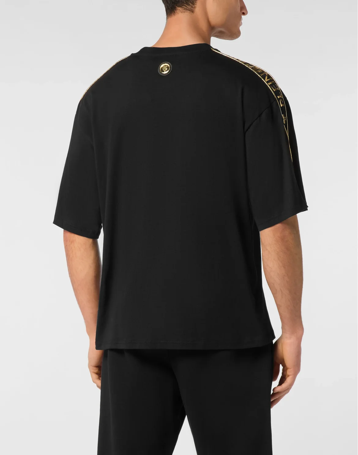 T-shirt Round Neck SS Laminated, цвет: Черный