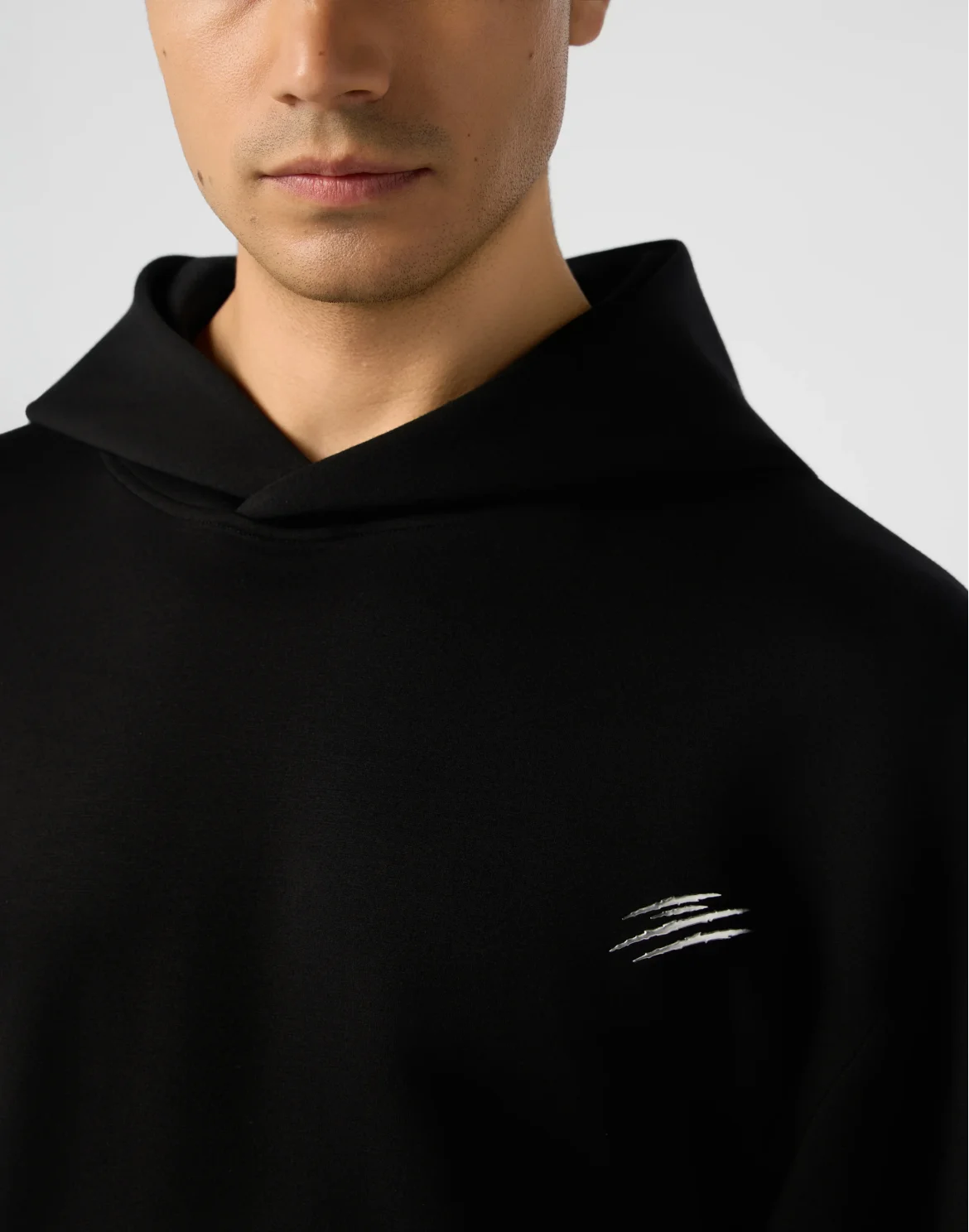 Fleece Hoodie Chrome Scratch, цвет: Черный