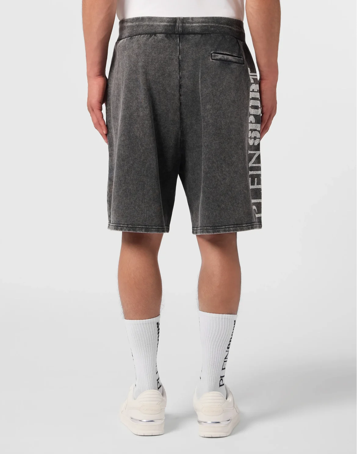 Washed Shorts Crackle Scratch, цвет: Черный