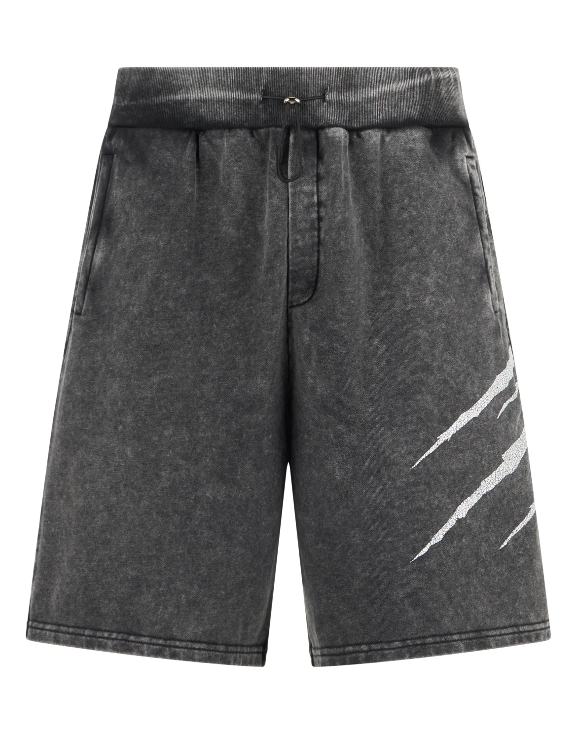 Washed Shorts Crackle Scratch, цвет: Черный