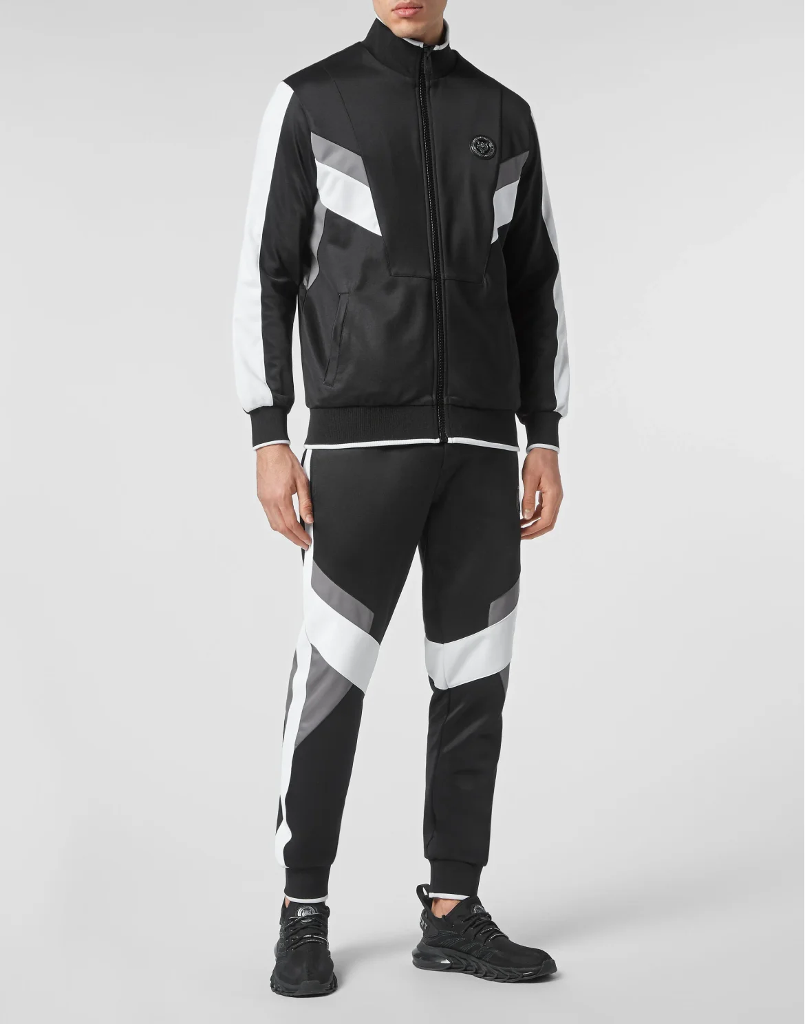 Jogging tracksuit:Top/Trousers, цвет: Черный