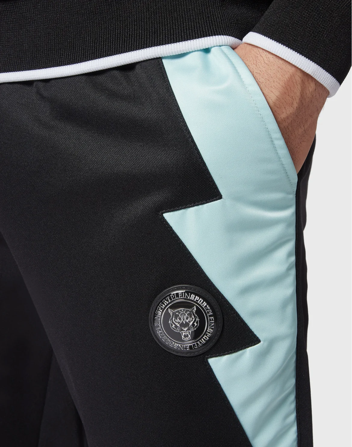 Jogging tracksuit:Top/Trousers Tiger, цвет: Черный