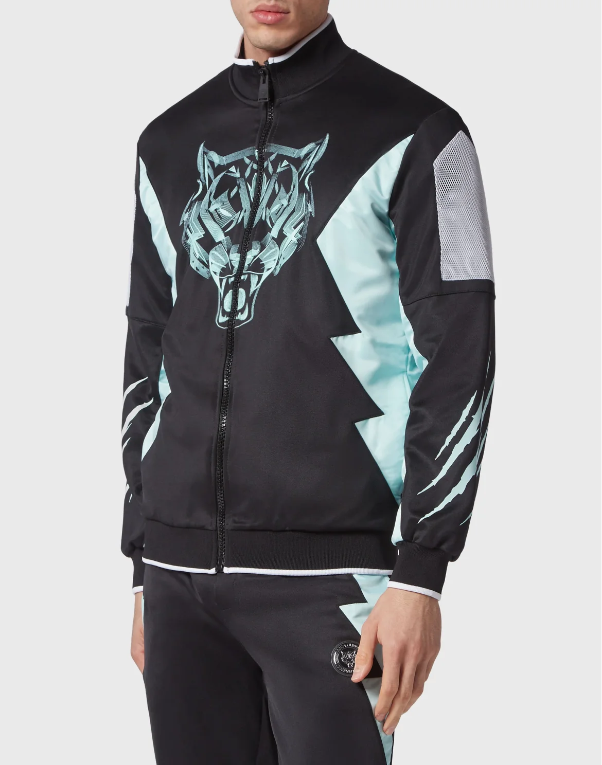 Jogging tracksuit:Top/Trousers Tiger, цвет: Черный