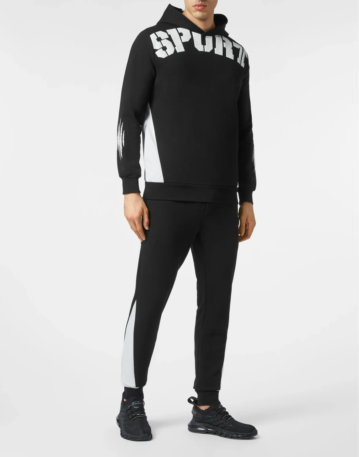 Jogging tracksuit:Top/Trousers, цвет: Черный