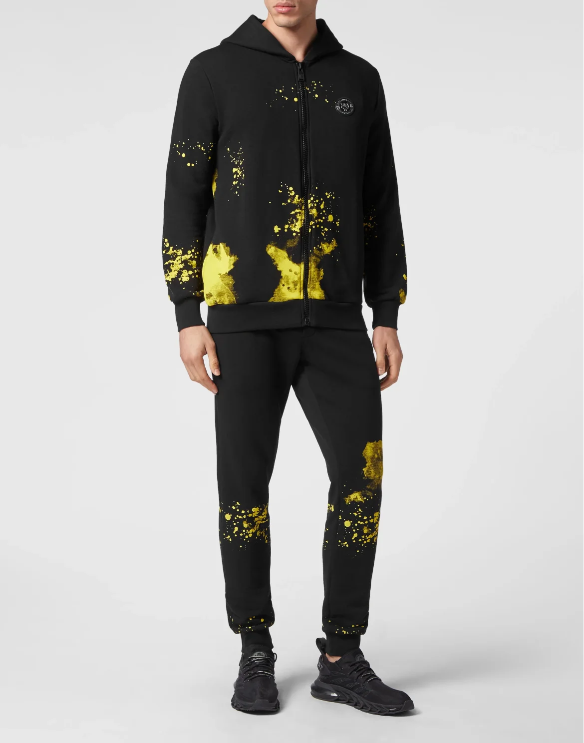 Jogging tracksuit:Top/Trousers Tiger, цвет: Черный