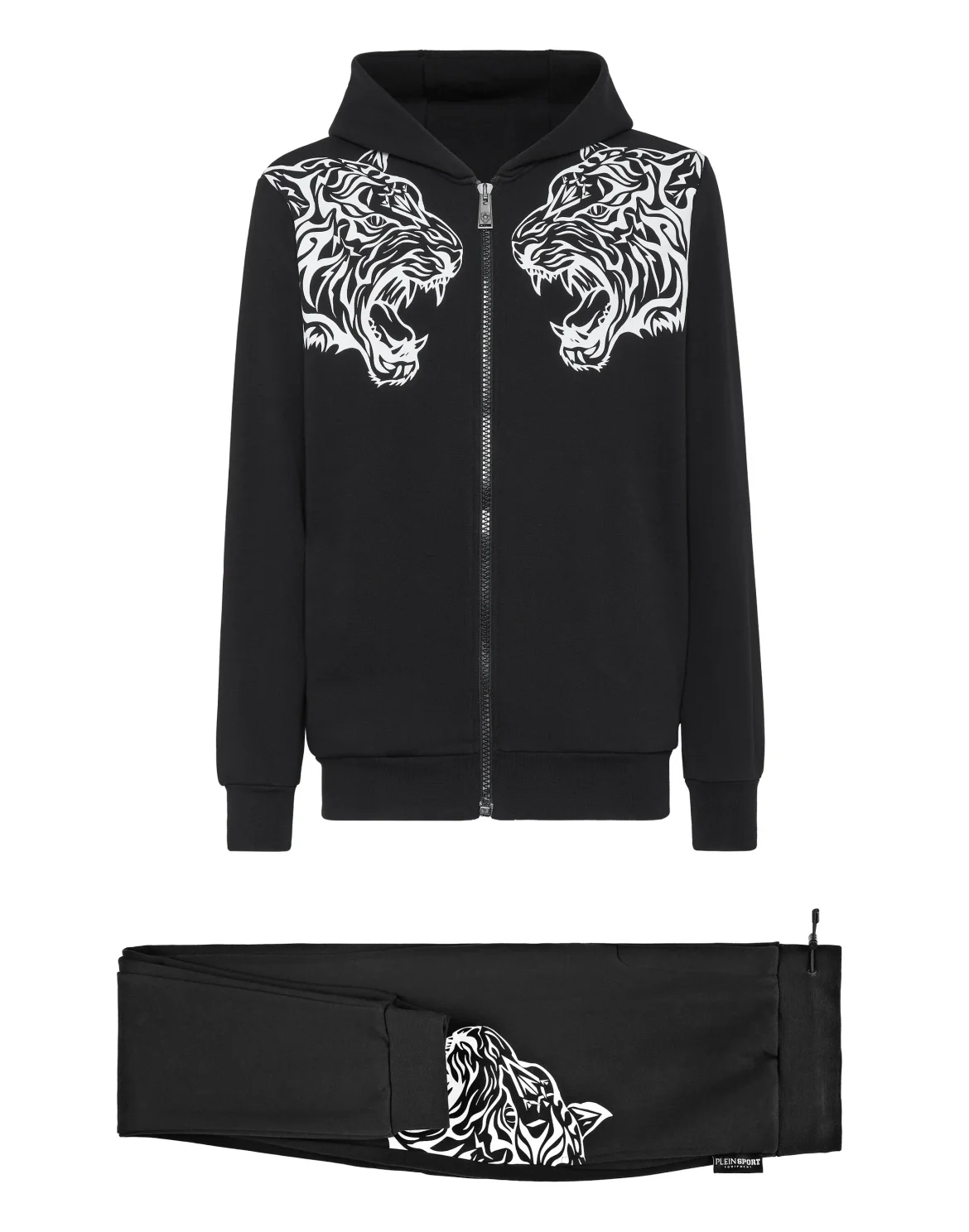Jogging Tracksuit: Top/Trousers Tiger, цвет: Черный