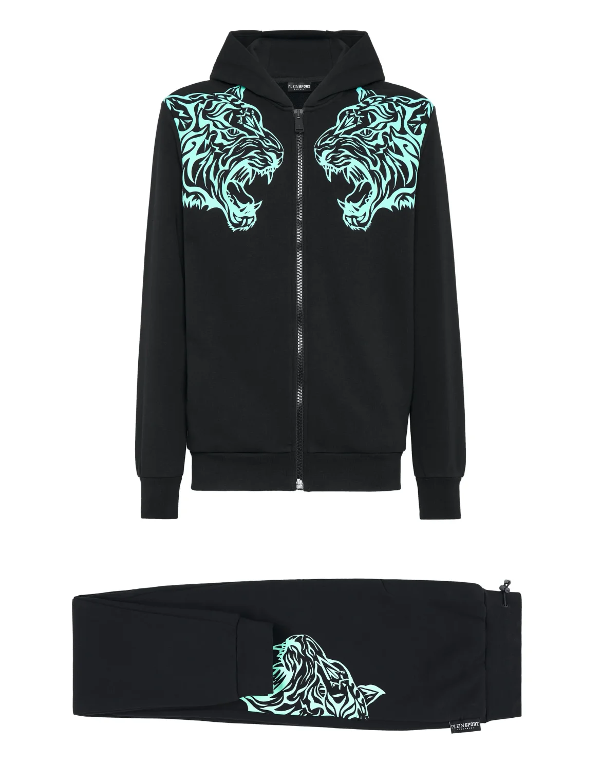 Jogging Tracksuit: Top/Trousers Tiger, цвет: Черный