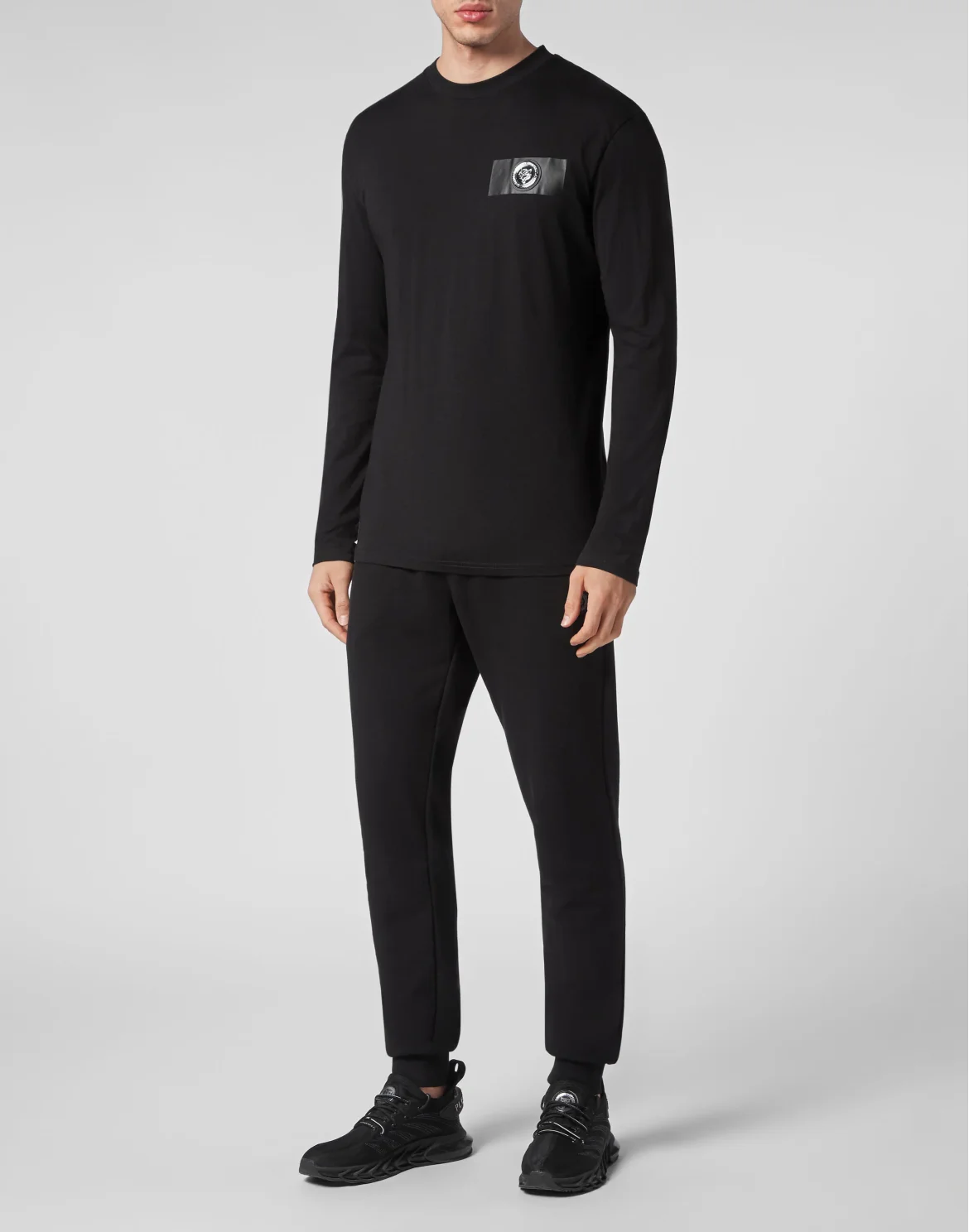 T-shirt Round Neck LS Tiger, цвет: Черный
