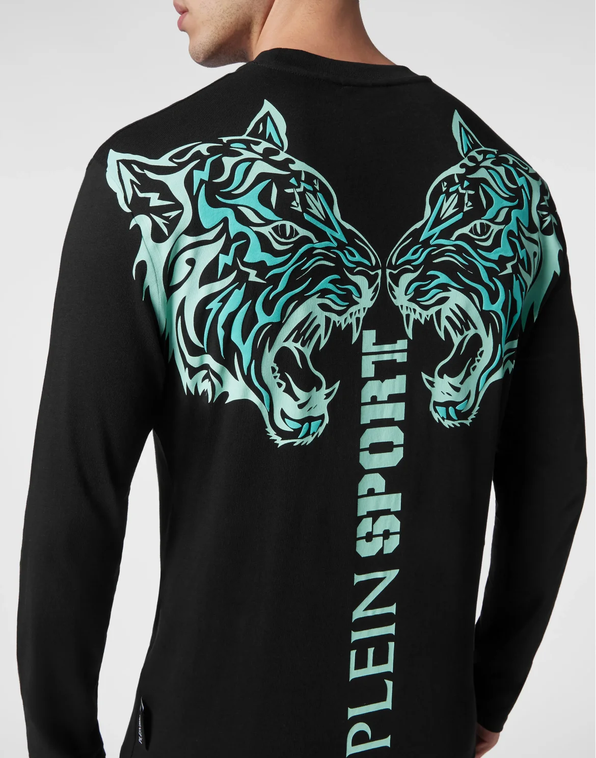 T-shirt Round Neck LS Tiger, цвет: Черный