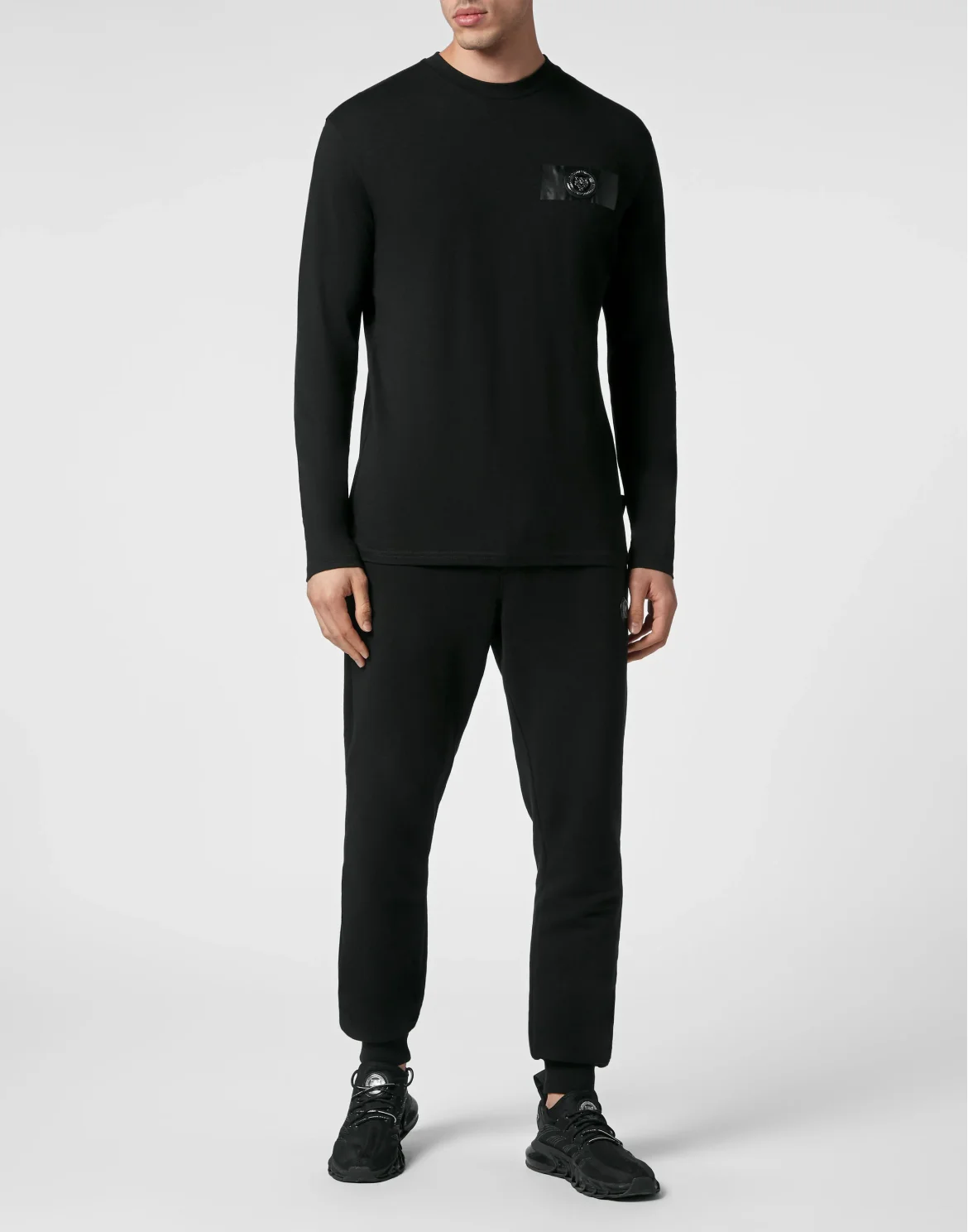 T-shirt Round Neck LS Tiger, цвет: Черный