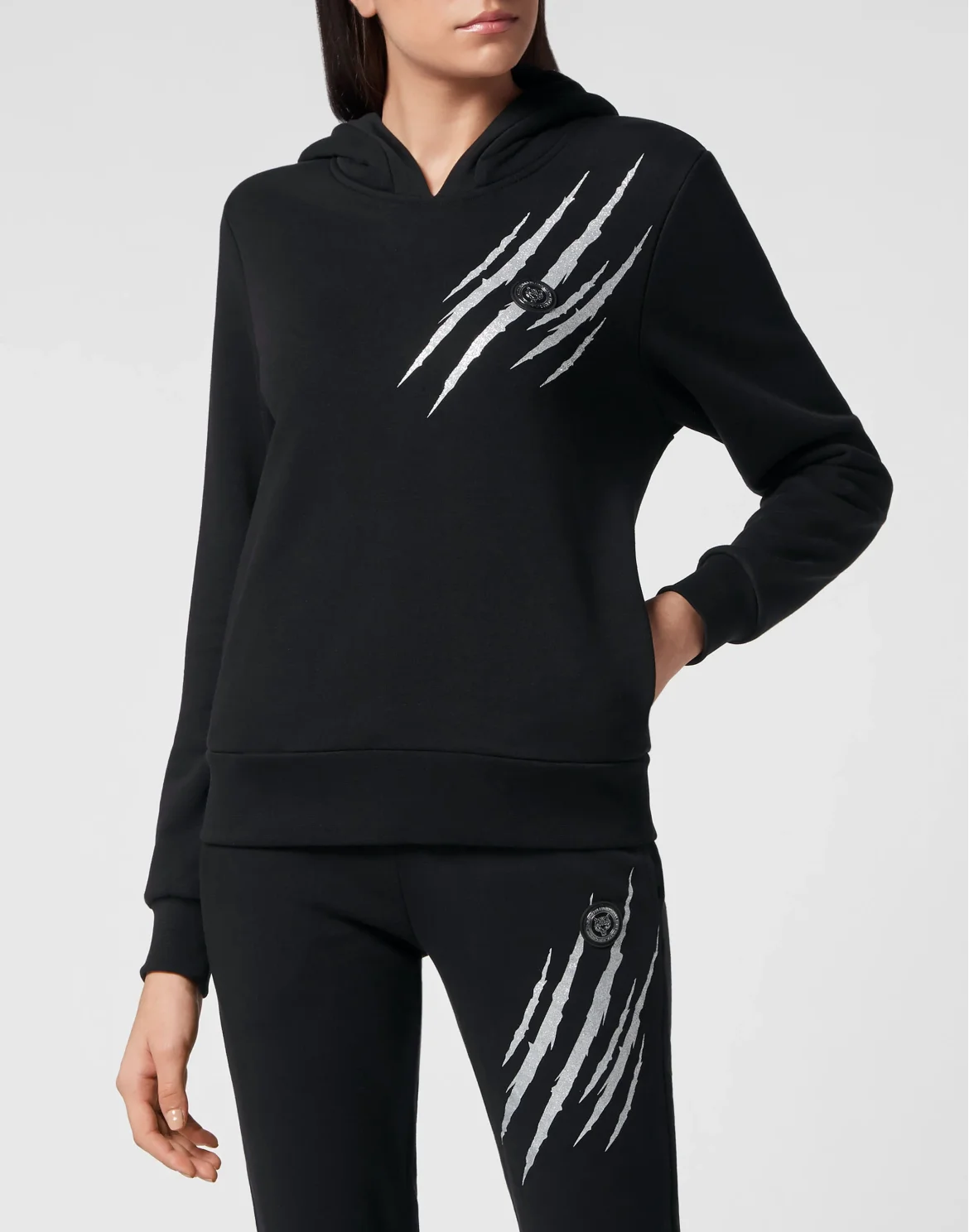 Hoodie Sweatshirt Scratch, цвет: Черный