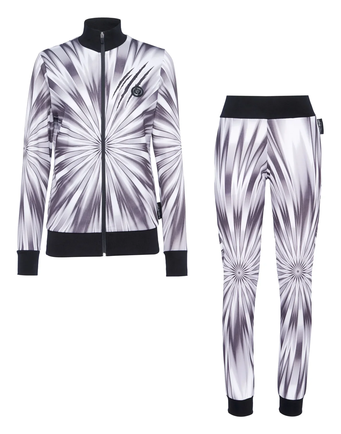 Tie-dye Jogging Tracksuit: Top/Trousers Scratch, цвет: Белый