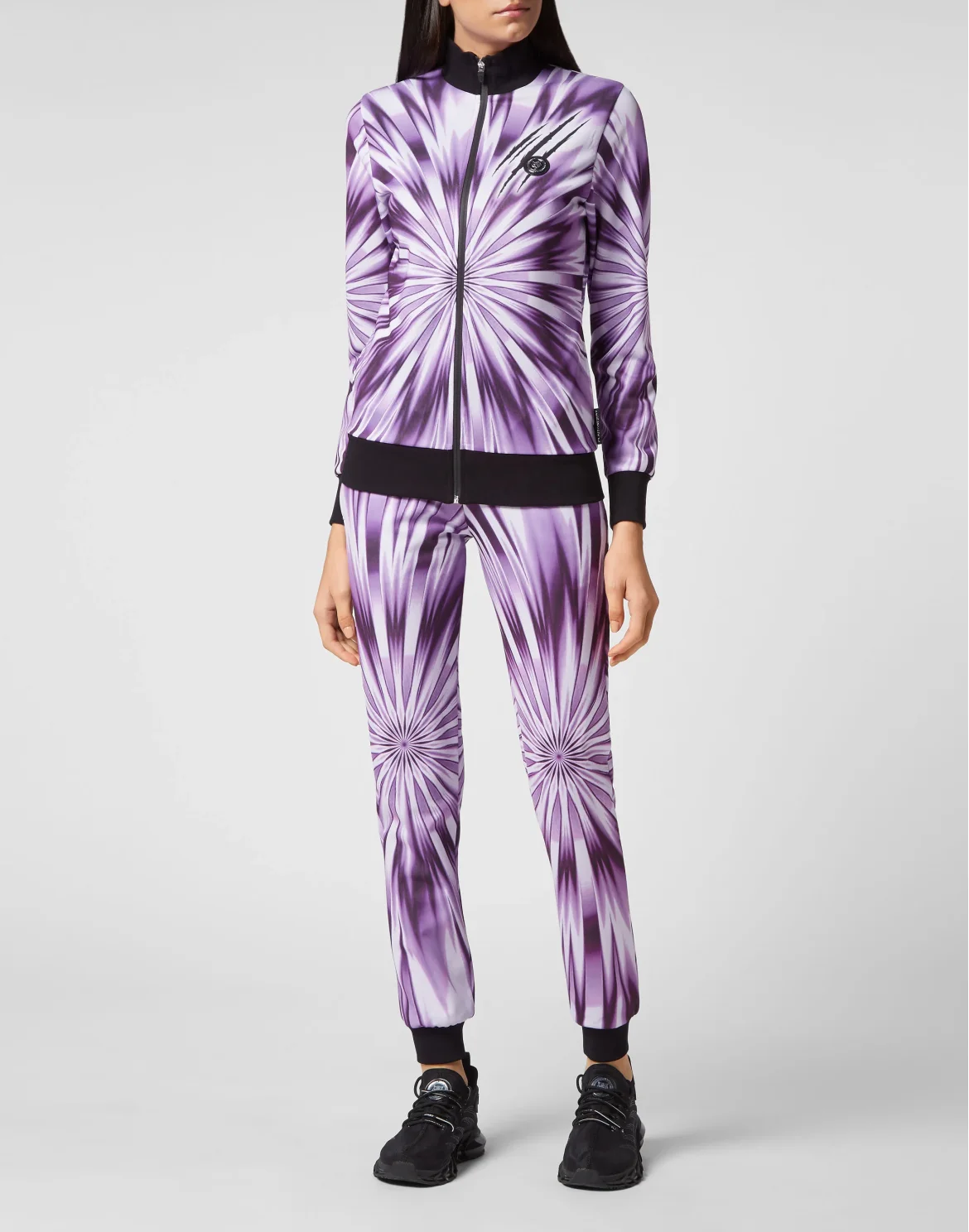 Tie-dye Jogging Tracksuit: Top/Trousers Scratch, цвет: Сиреневый