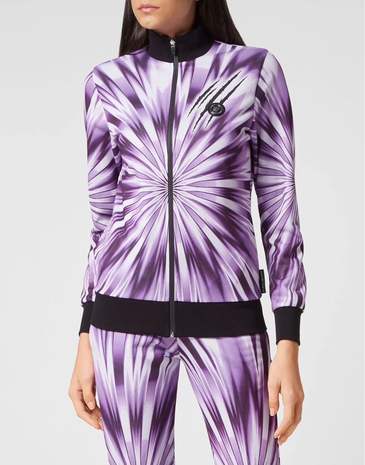 Tie-dye Jogging Tracksuit: Top/Trousers Scratch, цвет: Сиреневый