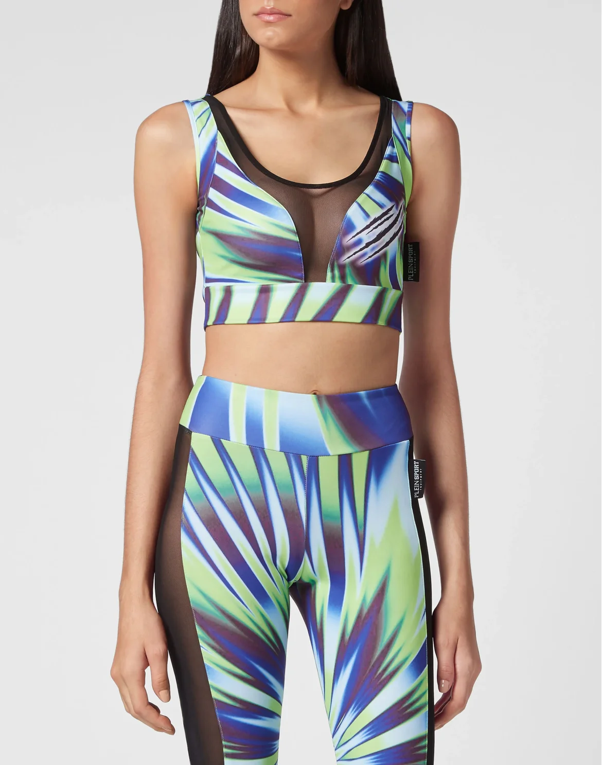 Tie-dye Jogging Cropped Top Scratch, цвет: Серый