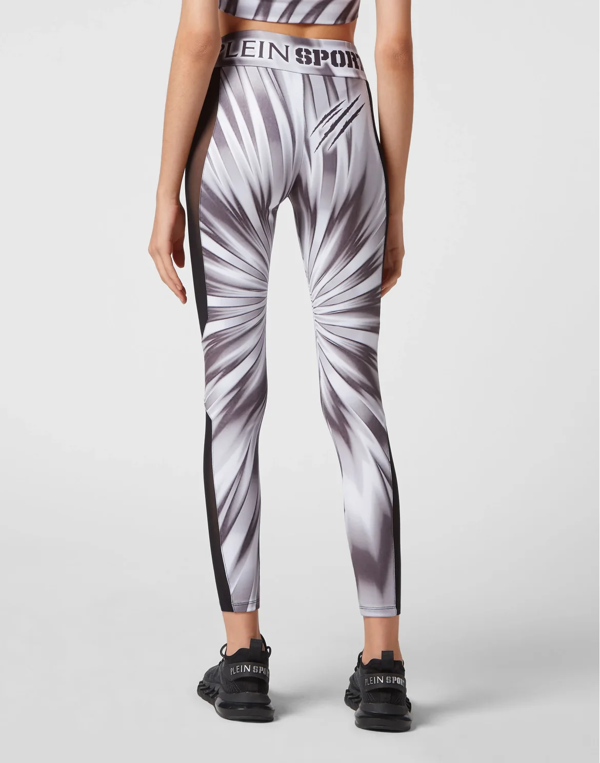 Tie-dye Jogging High Waist Leggings, цвет: Белый