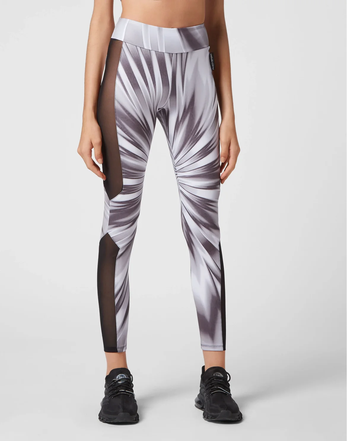 Tie-dye Jogging High Waist Leggings, цвет: Белый