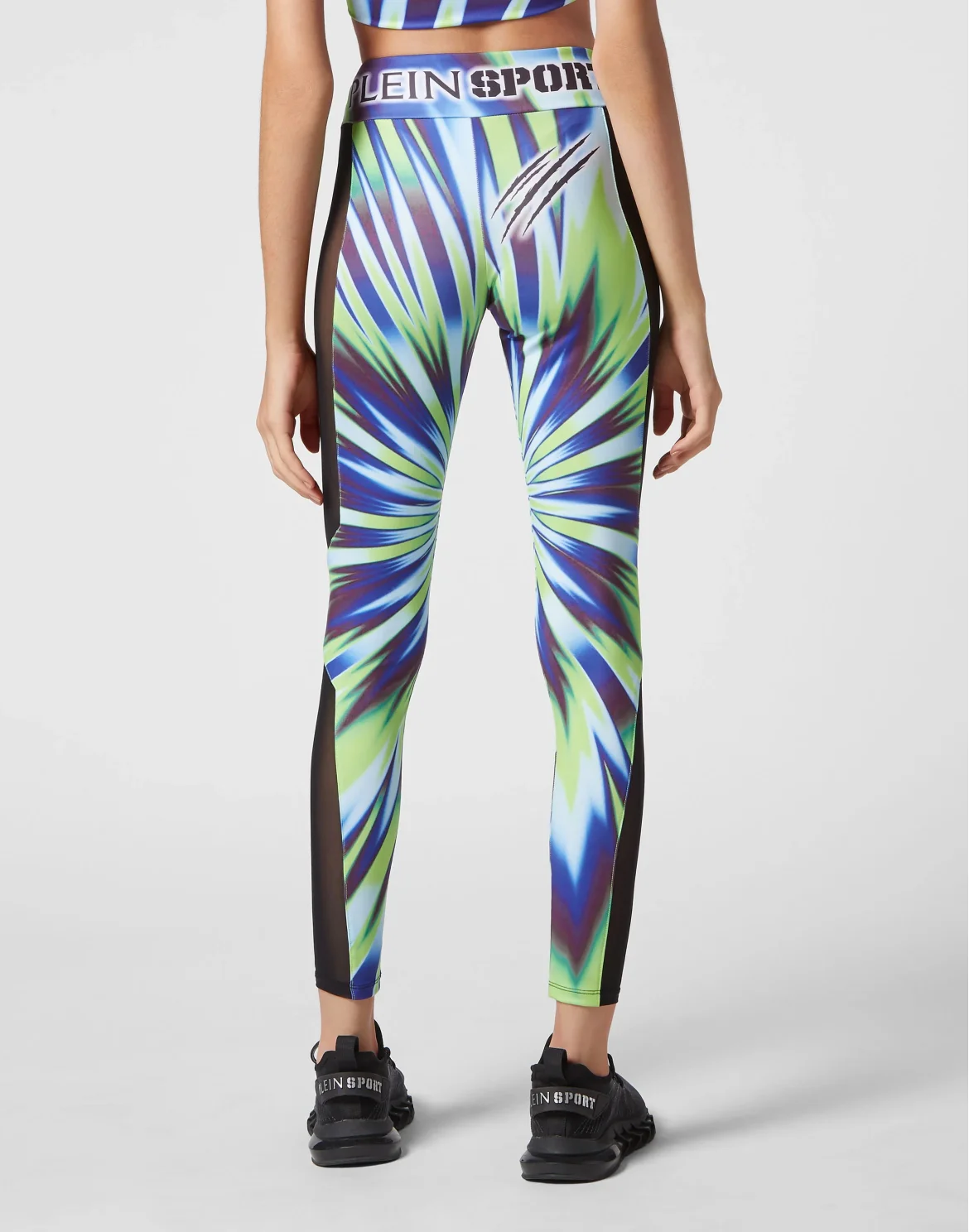 Tie-dye Jogging High Waist Leggings, цвет: Серый