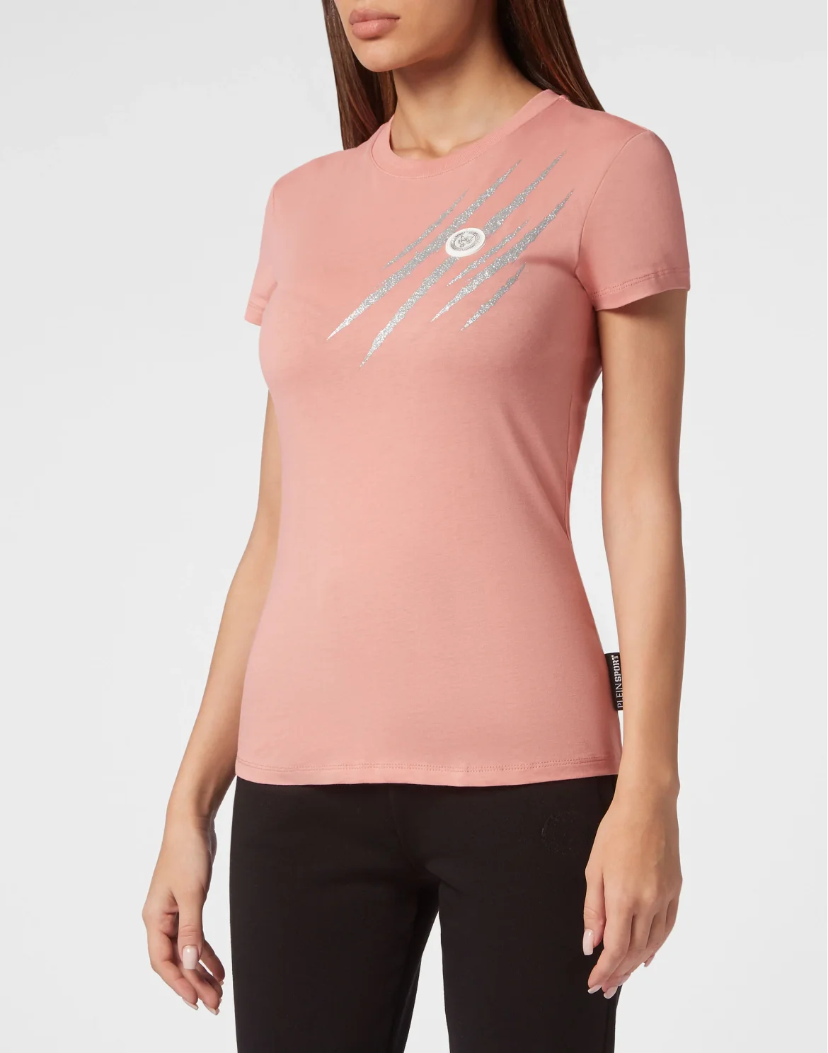 T-shirt Round Neck Sexy Pure Fit Scratch, цвет: Розовый