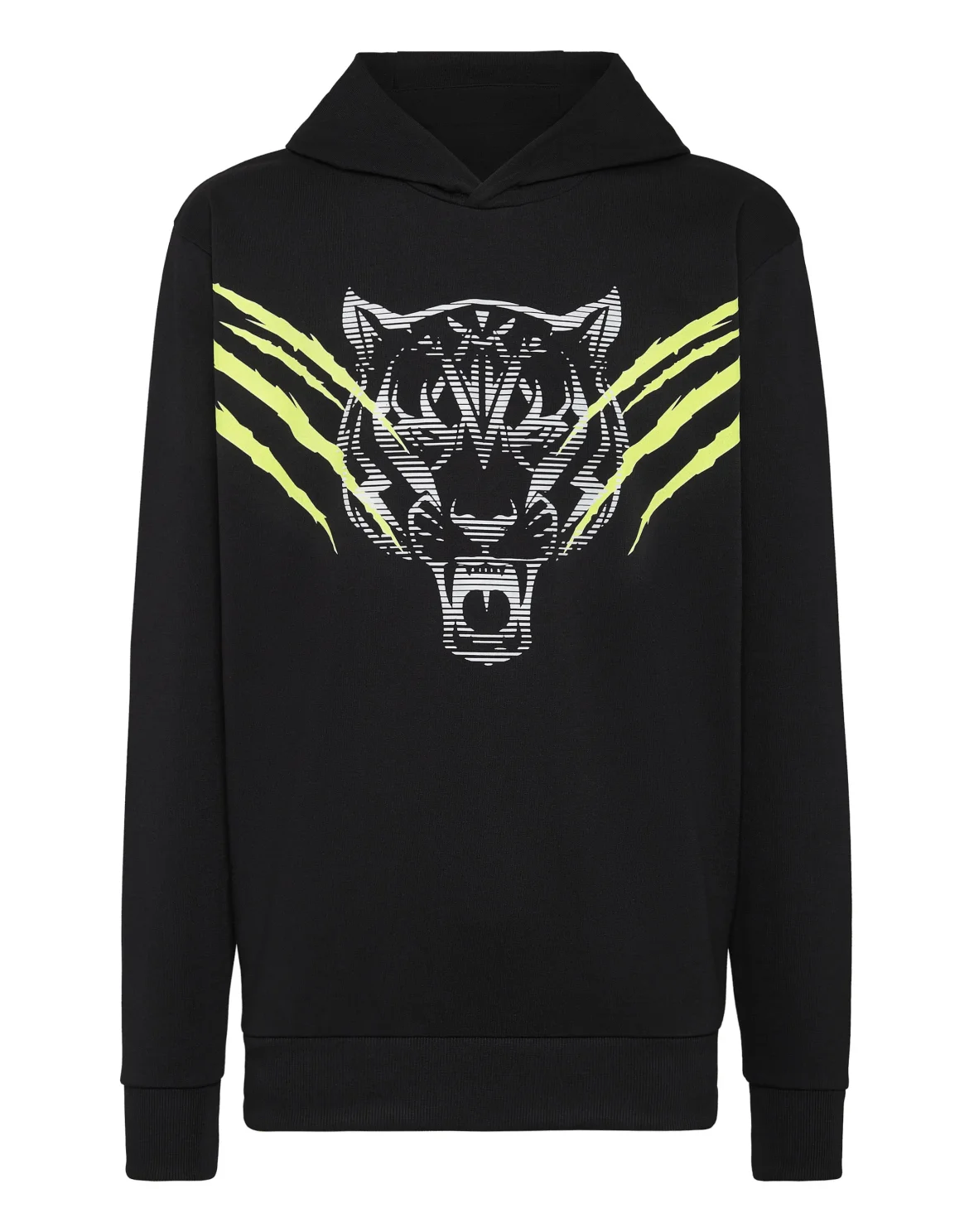 Hoodie Sweatshirt Tiger Line, цвет: Черный