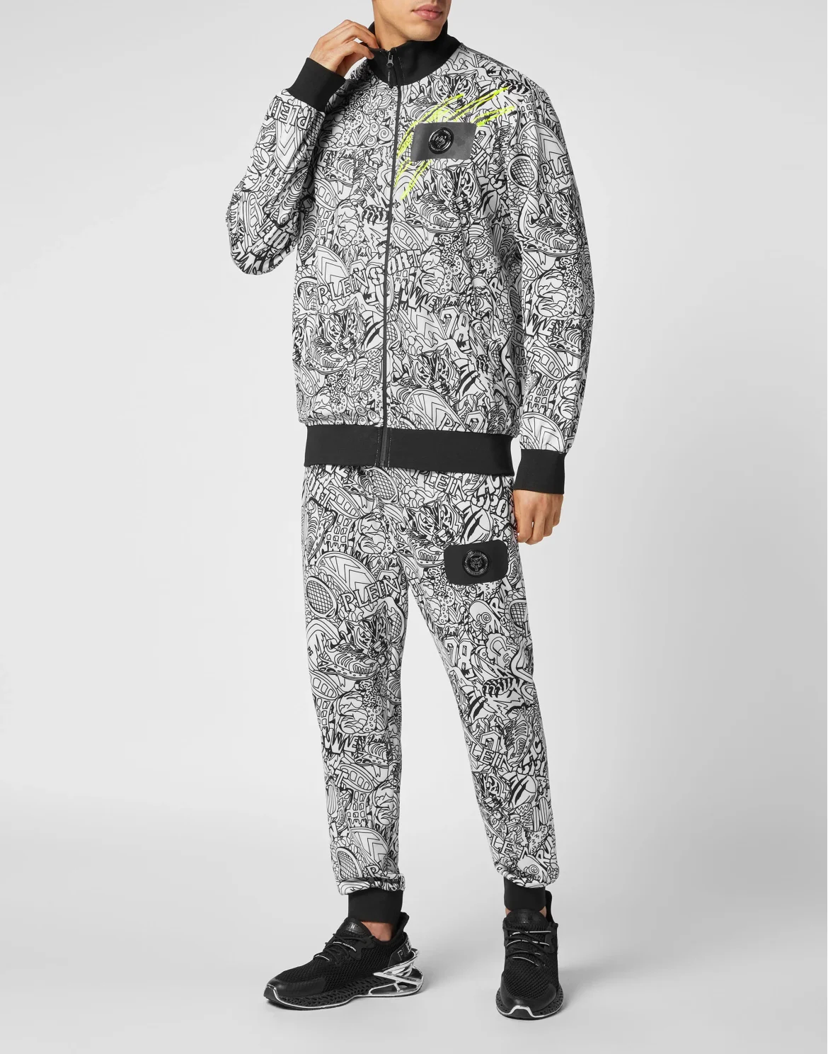 Jogging Set/ Jogging top and Jogging Trousers Doodle, цвет: Белый
