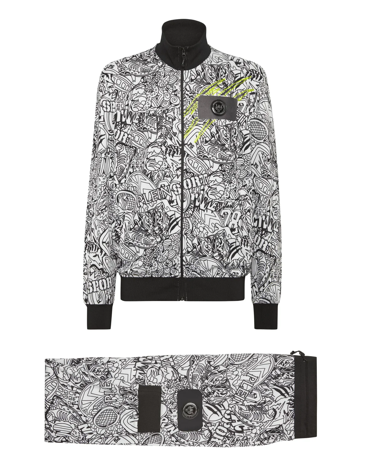 Jogging Set/ Jogging top and Jogging Trousers Doodle, цвет: Белый