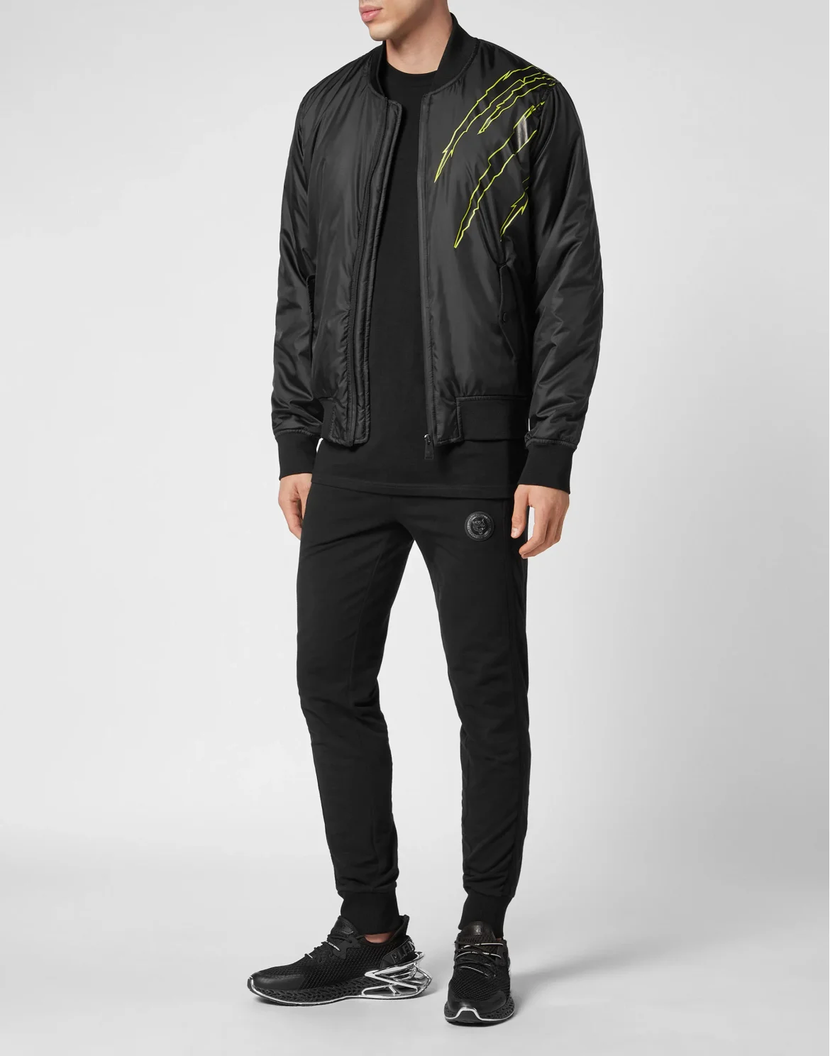 Nylon Bomber Jacket Scratch, цвет: Черный
