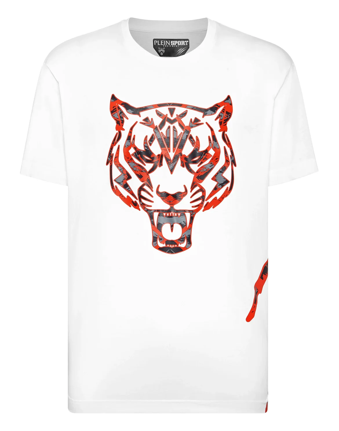 T-shirt Round Neck Tiger, цвет: Белый
