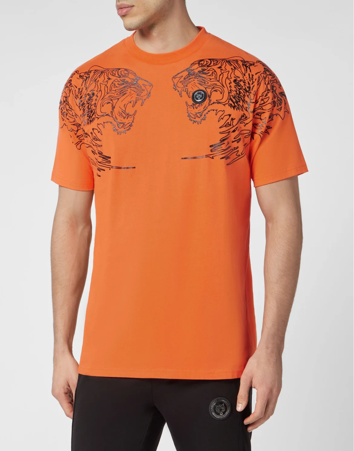 T-shirt Round Neck Tiger, цвет: Оранжевый