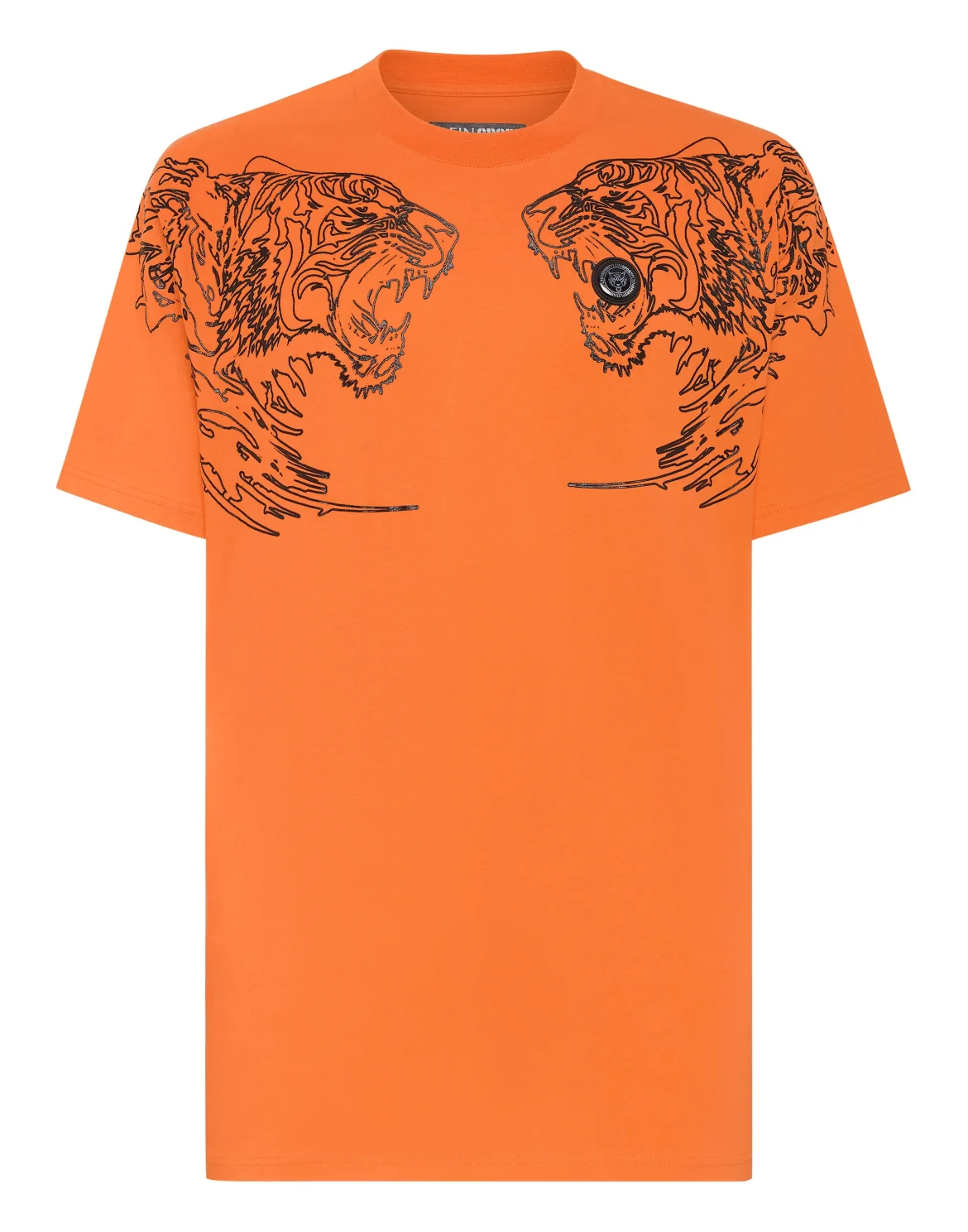 T-shirt Round Neck Tiger, цвет: Оранжевый